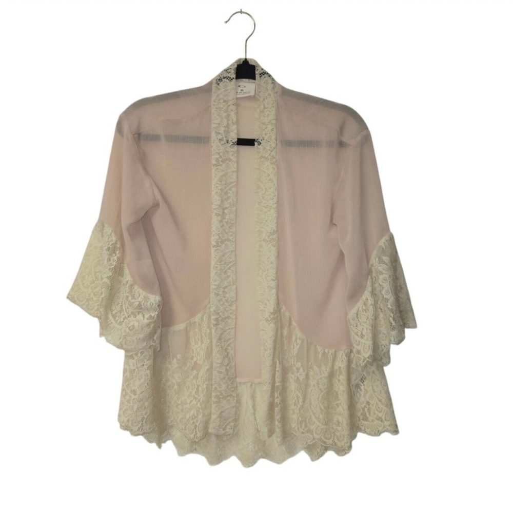 Pins and Needles Womens XS Open Front Top
Lace Sheer Cover Up Urban Outfitter